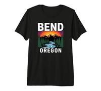Coucher de Soleil sur la rivière de l'Oregon T-Shirt Haut de Gamme