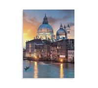 Coucher de Soleil sur Le Canal Grande à Venise, Italie，Puzzle 1000 Pieces Grands Loisirs de Vacances ， Jeux interactifs en Famille（75x50cm）-AQ51