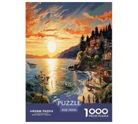Coucher de Soleil sur Le Port Puzzle 1000 Pièces Educa Jouet en Bois Divertissement Créatif De l'art De La Décoration Jeu Éduchatif Challenge Toy Adultes & Enfants des 14 Ans 70x50cm/1000pcs