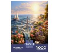 Coucher de Soleil sur Le Port Puzzle 1000 Pièces Educa Jouet en Bois Jeu D'Intelligence Décoration Intérieure Jeu Éduchatif Challenge Toy Adultes Et Enfants À Partir De 14 Ans 70x50cm/1000pcs
