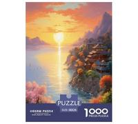 Coucher de Soleil sur Le port1000 Piece Jigsaw Puzzles for Adults and Kids Educhational Games beautéFun and Challenging for Home Decoration Great Gift Idea38x26cm/1000pcs
