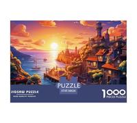 Coucher de Soleil sur Le port1000 Piece Jigsaw Puzzles for Adults Family Game beautéFun and Challenging for Home Decoration Great Gift Idea38x26cm/1000pcs