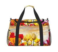 Coucher de Soleil sur Une Tulipe,Sacs de Sport, Sacs de Voyage bandoulière pour Le Sport, Sacs de Voyage Grande capacité pour Femmes et Hommes