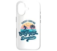 Coucher de Soleil Surf California Dreamin USA Surfer Coque pour iPhone 17