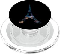 Coucher de soleil Tour Eiffel Paris City Night Scene PopSockets PopGrip pour MagSafe