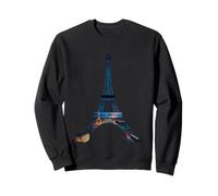Coucher de soleil Tour Eiffel Paris City Night Scene Sweatshirt