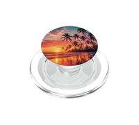 Coucher De Soleil Vacances D'été Tropical Sea Beach PopSockets PopGrip pour MagSafe