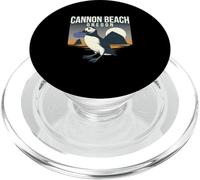 Coucher de Soleil Vintage avec des macareux de l'Oregon à Cannon Beach PopSockets PopGrip pour MagSafe
