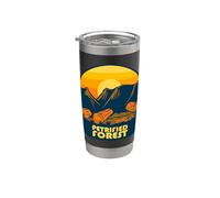 Coucher de soleil vintage du parc national de Petrified Forest Gobelet isotherme en acier inoxydable double paroi