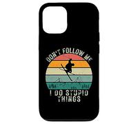 Coucher de Soleil Vintage, ne me Suivez Pas, Je Fais des Choses stupides, skiez Coque pour iPhone 12/12 Pro