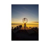 Coucher du Soleil au Cap Nord, Norvège，1000 Pièces Puzzle Adulte Puzzle Artisanat Cadeau Classique Jouet en Bois Cadeau Unique Décoration Intérieure（75x50cm）-E95