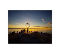 Coucher du Soleil au Cap Nord, Norvège，Puzzle 1000 Pièces pour Adultes et Enfants, Jouet Éducatif pour Tout-Petits（38x26cm）-E94