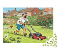 Coucher la pelouse Un Dimanche Matin Puzzle en Bois Imperméable DIY Puzzles De 1000 Pièces pour Adultes Amusant De Décoration pour La Maison