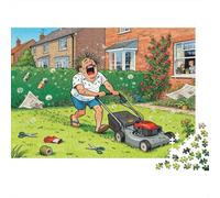 Coucher la pelouse Un Dimanche Matin Puzzle en Bois Imperméable DIY Puzzles De 1000 Pièces pour Adultes Coloré Jeux Éducatifs