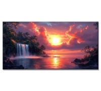 Coucher soleil Diamond Painting Adulte Enfant 5D DIY Loisirs Créatifs Adultes Difficile Accessoires Inclus Automne Broderie Diamant Painting kit Peinture Bricolage Grand Format Strass 55x110cm y-6234