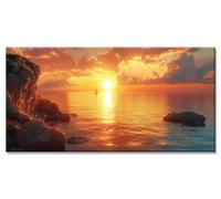 Coucher soleil Diamond Painting Adulte Enfant 5D DIY Loisirs Créatifs Adultes Difficile Accessoires Inclus Voilier Broderie Diamant Painting kit Peinture Bricolage Grand Format Strass 70x140cm y-5327