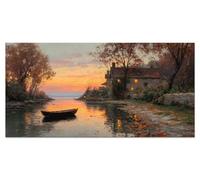 Coucher soleil Peinture Numero Adulte Paysage Enfant Activite Manuelle Coloriage Numerote Loisir Creatif Adults Kits de Peinture au Numéro d'art Activités Manuelles Adultes 60x120cm Sans Cadre u-9188