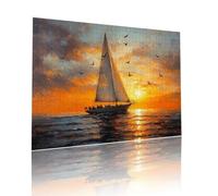 Coucher Soleil Puzzle Adulte 5000 pièces Educa Puzzles Classiques Impossible Bateau Je m'emmerdais Qualité Supérieure Mystery Challenge, Toy avec Inclure Colle,pour Adultes et Enfants 105x156cm t-511