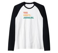 Couchers de Soleil de Yoga Vintage pour Les Amateurs de Journal Manche Raglan