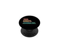 Couchers de Soleil de Yoga Vintage pour Les Amateurs de Journal PopSockets PopGrip Adhésif