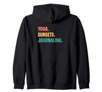 Couchers de Soleil de Yoga Vintage pour Les Amateurs de Journal Sweat à Capuche