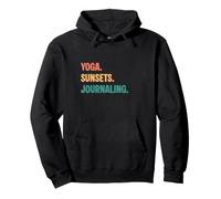 Couchers de Soleil de Yoga Vintage pour Les Amateurs de Journal Sweat à Capuche