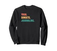 Couchers de Soleil de Yoga Vintage pour Les Amateurs de Journal Sweatshirt