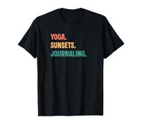 Couchers de Soleil de Yoga Vintage pour Les Amateurs de Journal T-Shirt