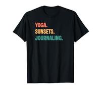 Couchers de Soleil de Yoga Vintage pour Les Amateurs de Journal T-Shirt Graphique avec Valeur