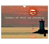 Couchers de soleil sur Kermorvan (Calendrier mural 2027 DIN A4 vertical), CALVENDO calendrier mensuel: Le phare de Kermorvan est situé au bout de la ... sur la commune du Conquet dans le Finistère