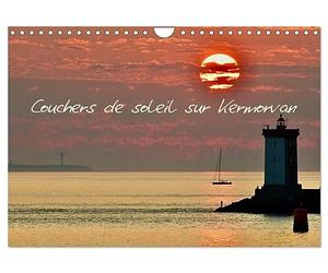 Couchers de soleil sur Kermorvan (Calendrier mural 2027 DIN A4 vertical), CALVENDO calendrier mensuel: Le phare de Kermorvan est situé au bout de la ... sur la commune du Conquet dans le Finistère
