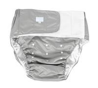 Couches adultes lavables réglables à l'incontinence réutilisable pantalon gris pour les soins aux personnes âgées (501 Grau)