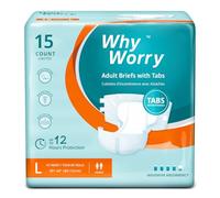 Couches Adultes pour Incontinence Grave, Changes Complets pour Homme et Femme, Culotte Absorbante Jetables pour Fuite Urinaire, Contrôle des Odeurs, Unisexe, Taille L, 15 Unités