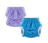 Couches adultes réutilisables 2 pièces for femmes,style coton/polyester | Couches lavables en tissu imperméables for incontinence,pantalons réglables,sous-vêtements anti-fuite(Polyester 1,X-Large)