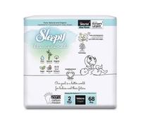Couches Bébé Sleepy Bio Natural - Protection naturelle & douceur optimale T2 68 Unités- bébé 4-8 Kg sans Parfum
