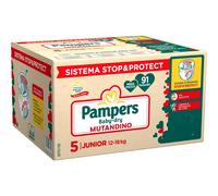 Couches-Culottes Pampers Baby Dry Mega Junior Tallaa 5 Grand Format de 91 Pièces