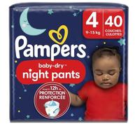 Couches-Culottes PAMPERS Baby-Dry Night Pants Pour La Nuit Taille 4 9kg-15kg 40 pièces