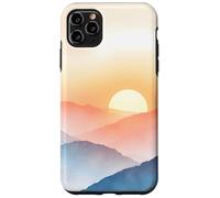 Couches de Montagnes Douces, Lever du Soleil, Horizon, Paysage Brumeux Coque pour iPhone 11 Pro Max