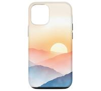 Couches de Montagnes Douces, Lever du Soleil, Horizon, Paysage Brumeux Coque pour iPhone 12/12 Pro