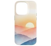 Couches de Montagnes Douces, Lever du Soleil, Horizon, Paysage Brumeux Coque pour iPhone 14 Pro