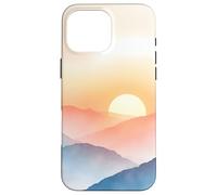 Couches de Montagnes Douces, Lever du Soleil, Horizon, Paysage Brumeux Coque pour iPhone 16 Pro Max