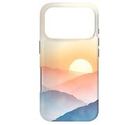 Couches de Montagnes Douces, Lever du Soleil, Horizon, Paysage Brumeux Coque pour iPhone 17 Pro