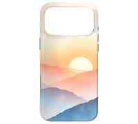 Couches de Montagnes Douces, Lever du Soleil, Horizon, Paysage Brumeux Coque pour iPhone 17 Pro Max
