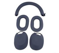 Couches de protection en silicone pour Sony WH-1000XM5 couvrant les coussinets d'oreille, le bandeau et le boîtier principal (bleu foncé)