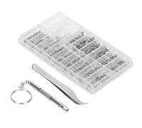 Couches de réparation Kit de réparation Conception de boîtes de rangement assorties 1000pcs Vis et coussinets avec tournevis micro pinceau pour horloge de montre Spectacle de (Type 2)