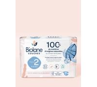 Biolane - Couches Naturelles Taille 2 - Ultra-Absorbant, Pas de Fuite - 28 unités