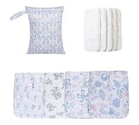 Couches en tissu - Ensemble de 4 couvre-couches absorbants, couche réglable pour bébé, protection contre les fuites pour tout-petits, ajustement doux pour bébé | Pack de doublure réutilisable pour gar