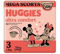 Couches Huggies Ultra Comfort Mega Pack Taille 3 (126 couches) Mickey et Minnie