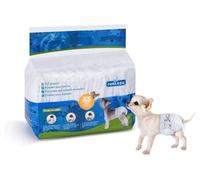 Nobleza Couches Chien Couches Femelles de Formation de Chiot Femelle jetables Super Absorbant Wraps pour Animaux de Compagnie 12 Pack Taille 18-30 cm, XS 1-3 kg