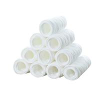 Couches Lavables en Coton 3 Plis, Lot de 10, 32x12cm | Bords Finition, Panneaux Prépliés, Protection Anti-fuite, Blanc, pour -nés et Tout-petits